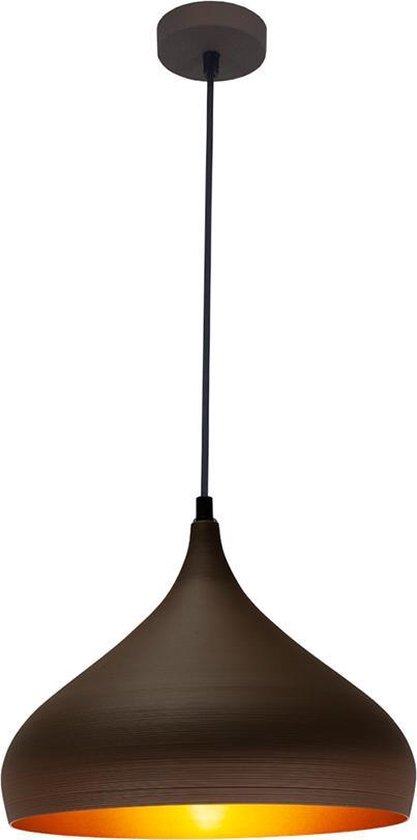 Hanglamp Ø 32 cm Ronin Bruin - Goud