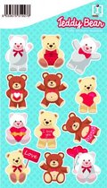 stickervel Teddy Bear junior 19 x 11 cm PVC beige