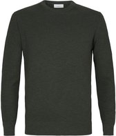 Profuomo Pullover Garment Dye Donkergroen - maat L