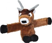 knuffel rendier junior 20 cm pluche bruin/zwart