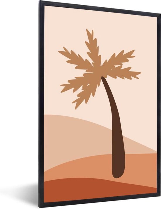 Cadre photo avec affiche - Été - Palmier - Pastel - 80x120 cm - Cadre pour affiche