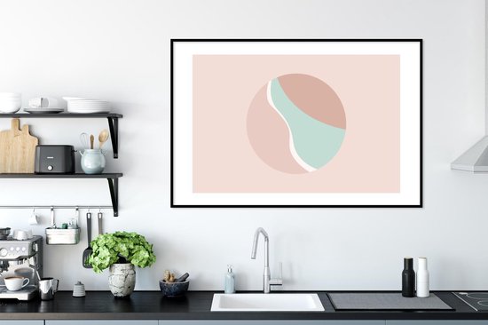 Cadre photo avec affiche - Été - Plage - Pastel - 120x80 cm - Cadre pour affiche