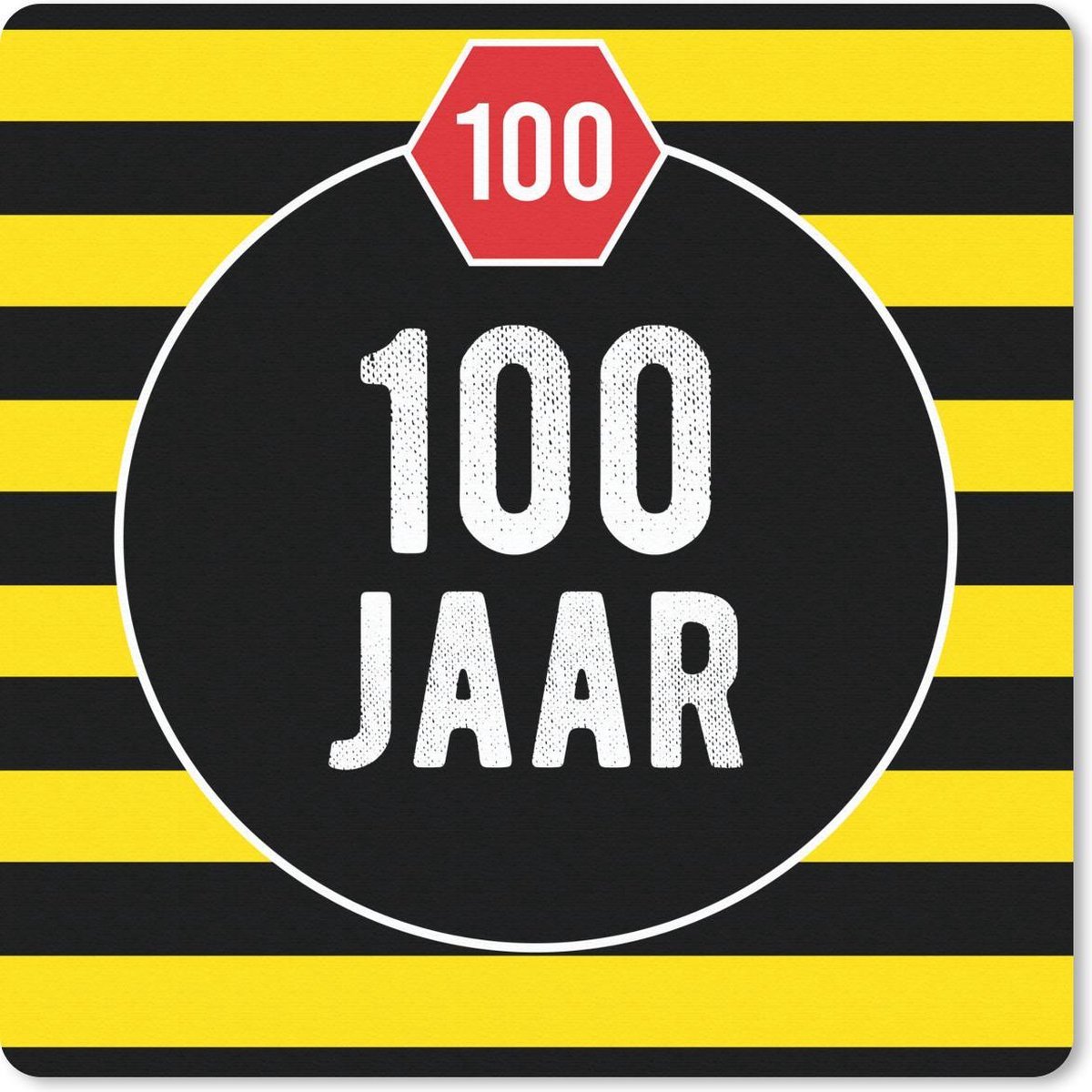 Muismat 30x30 cm - Mousepad Jubileum - Versiering - 100 jaar - Muismatten