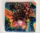 Set van 6 houten onderzetters- Galaxy