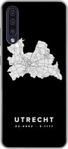 Geschikt voor Samsung Galaxy A30s hoesje - Utrecht - Zwart - Wegenkaart Nederland - Siliconen Telefoonhoesje