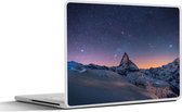 Laptop sticker - 15.6 inch - Alpen - Sterrenhemel - Sneeuw