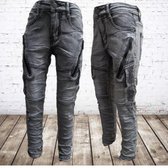 Grijze jongens jeans met stoere ritsen 2570 -s&C-170/176-spijkerbroek jongens