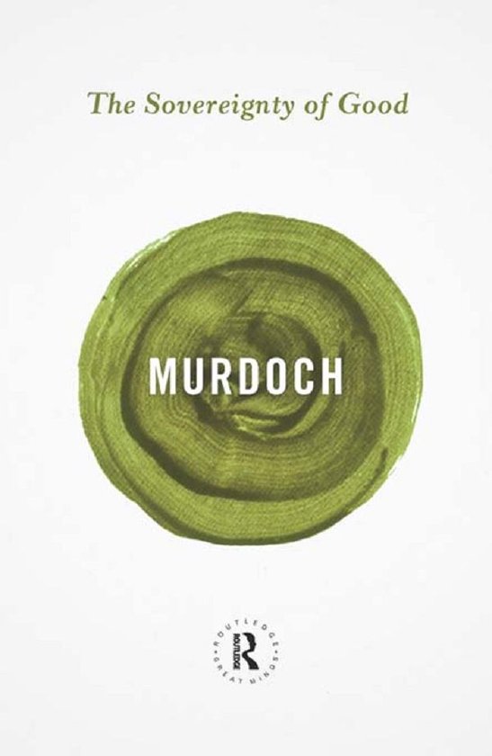 Boek: The Sovereignty of Good, met groene cirkel en naam MURDOCH.