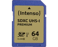(Intenso) SDXC kaart UHS-1 Premium - 64GB - Class 10 (3421490)