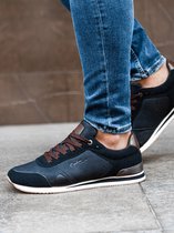 Sneakers - heren - laag - navy - T332