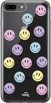 xoxo Wildhearts case voor iPhone 7/8 Plus - Smiley Colors - xoxo Wildhearts Transparant Case