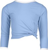 Snapper Rock - UV Wrap Crop top voor meisjes - Lange mouw - Powder Blue - maat 104-110cm