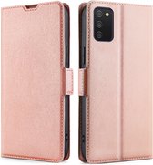 Folio Book Case - Samsung Galaxy A03s Hoesje - Rose Gold