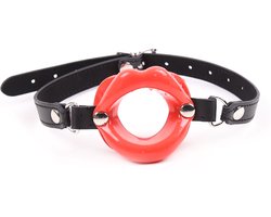Kiotos - Ring Gag met Open Kusmondje - Rood