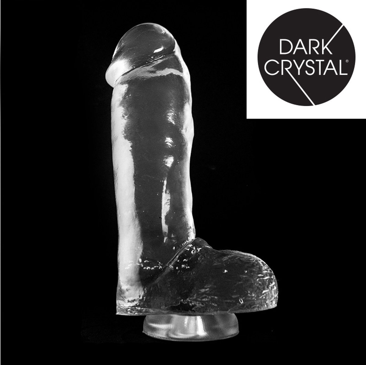 Goedkoopste Dark Crystal Dildo met zuignap 29,5 x 7 cm - transparant