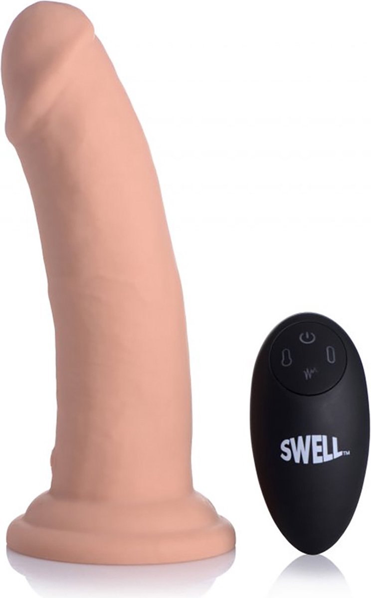 Goedkoopste Swell - Inflatable and Vibrating Silicone Dildo - 7 / 18 cm