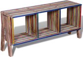 Tv-meubel met 3 vakken kleurrijk gerecycled teak stapelbaar