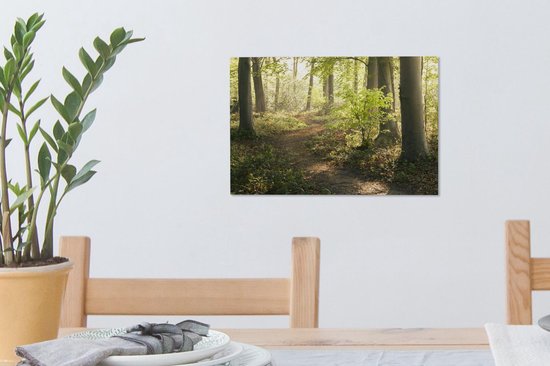 Chemin dans la forêt Toile 30x20 cm - petit - Tirage photo sur toile (Décoration murale salon / chambre) / Décoration murale Peintures sur toile