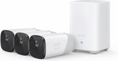 eufy Security-eufyCam 2 Pro 3+1 kit- Zwart en wit-extra bewakingscamera om aan te sluiten-365 dagen batterijvermogen-2K resolutie