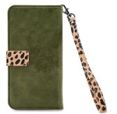 Apple iPhone 8 Hoesje - Mobilize - Gelly Zipper Serie - Kunstlederen Bookcase / 2in1 Case - Olive Leopard - Hoesje Geschikt Voor Apple iPhone 8