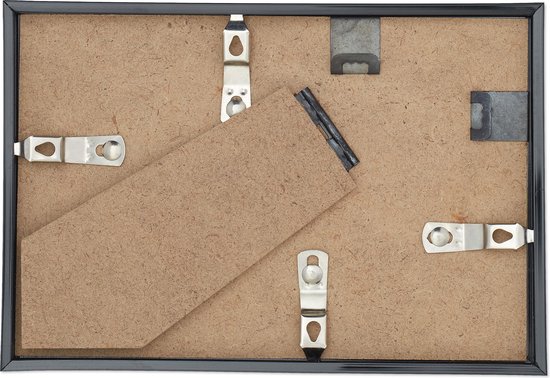 cadre photo relaxdays 10x15 cm - cadre photo - cadres d'échange - 2 cadres photo - passe partout noir