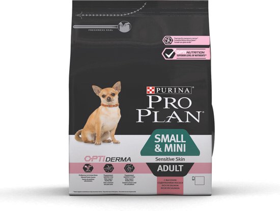 4x Pro Plan Optiderma Adult Sensitive Skin Small - Mini 3 kg