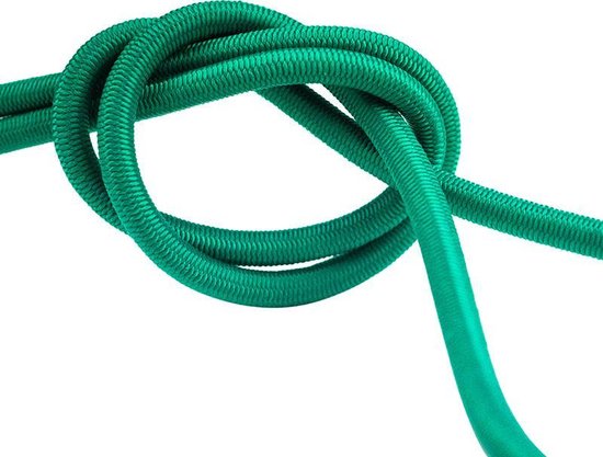 Afdekzeilwinkel - Elastisch koord 6mm groen op rol - 100 meter van Merkloos — afbeelding 2