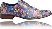 Flower Paradise - Maat 39 - Lureaux - Kleurrijke Schoenen Voor Heren - Veterschoenen Met Print