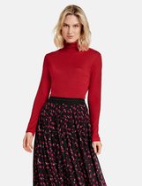 TAIFUN Dames Longsleeve met turtleneck Electric Red-38