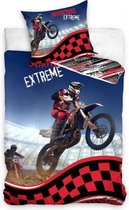 dekbedovertrek Motorcross 140 x 200 cm katoen rood