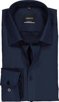 VENTI modern fit overhemd - marine blauw - Strijkvrij - Boordmaat: 43