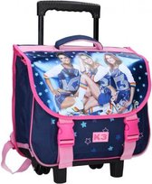 schooltas trolley K3 17 liter polyester blauw/roze