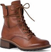 Jana Dames Veterboot 25218-328 Cognac - Wijdte H - Maat 39