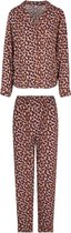 LingaDore - Pyjama Set Hearts - maat M - Bruin Rood - Dames