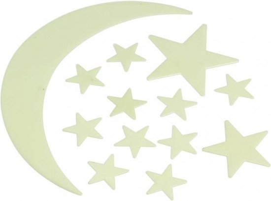 glow in the dark sterren en maan | bol.com