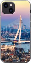 Geschikt voor iPhone 13 mini hoesje - Rotterdam - Skyline - Zonsondergang - Siliconen Telefoonhoesje