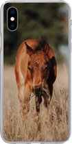 Coque iPhone Xs Max - Cheval - Soleil - Paysage - Coque de téléphone en Siliconen