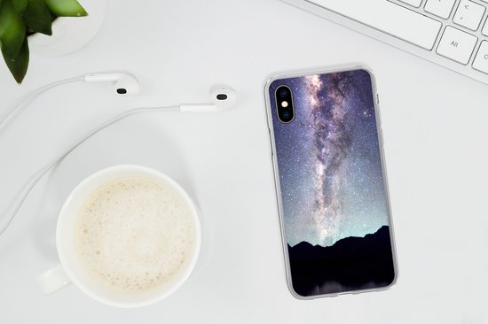 Coque iPhone X - Univers - Voie Lactée - Ciel étoilé - Siliconen