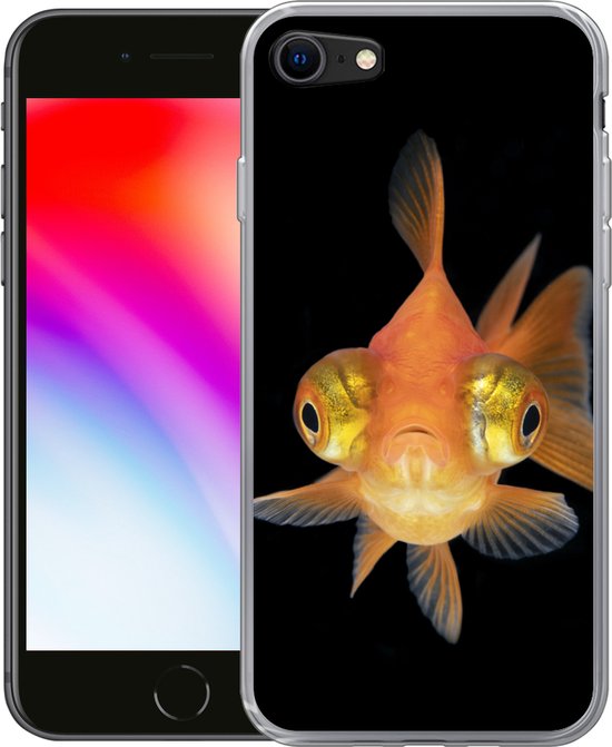 Coque iPhone SE 2020 - Poisson rouge - Animaux aquatiques - Yeux - Coque de téléphone en Siliconen