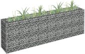 vidaXL Gabion plantenbak verhoogd 180x30x60 cm gegalvaniseerd staal