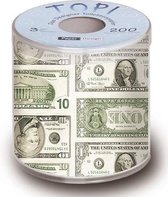3x stuks dollar geld biljetten fun toiletpapier 3-laags papier - Cadeau artikel