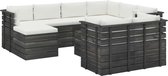 Decoways - 10-delige Loungeset met kussens pallet massief grenenhout