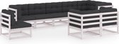 Decoways - 9-delige Loungeset met kussens massief grenenhout