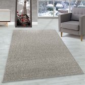 Tapis de salon à poil ras Intérieur hauteur de 4mm marbré brillant Beige