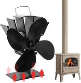 Kachelventilator voor houtkachel met 4 bladen - haardventilator ecofan extreem stil - radiator ventilator