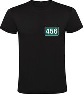 Squid Game Player 456 | Heren T-shirt | Zwart | Netflix | Serie | Survival Game | Drama