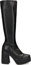 Sacha - Dames - Zwarte hoge laarzen met blokhak - Maat 40