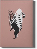 Walljar - Tropical Monkey - Muurdecoratie - Canvas schilderij