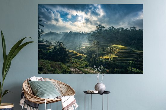 Stickers muraux - Film autocollant - Paysage d'Indonésie - 120x80 cm - Film adhésif - Stickers muraux Chambre d'enfant - Papier peint autocollant - Papier peint autocollant - Film autocollant