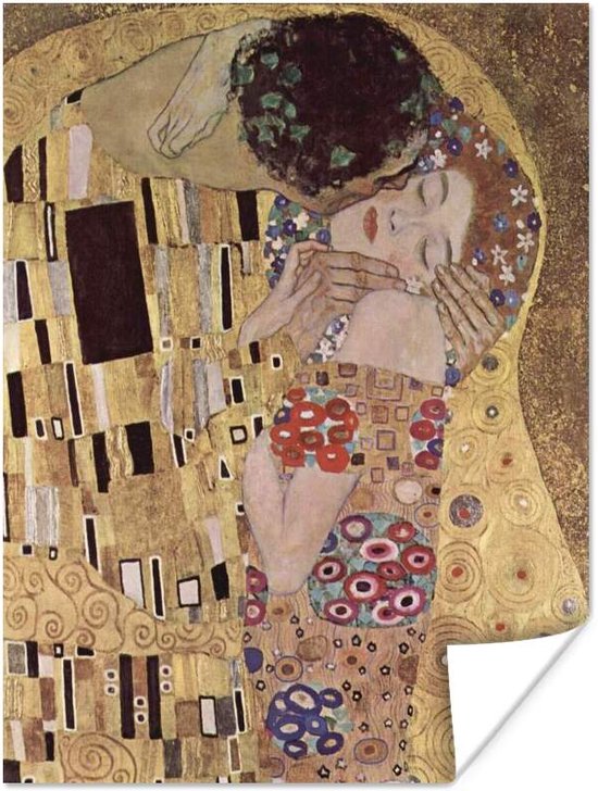 Affiche Le baiser - peinture de Gustav Klimt - 60x80 cm